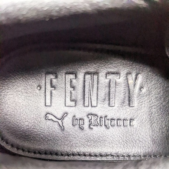 Puma Fenty Womens 9 Ankle Strap Creepers Platform Black Leather Sneakers EUC - Picture 9 of 10